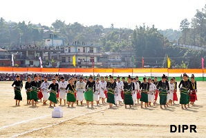 Cultural Presentation during 67th Republic day celebration at Indira Gandhi Park, Itanagar on 26th January 2016.